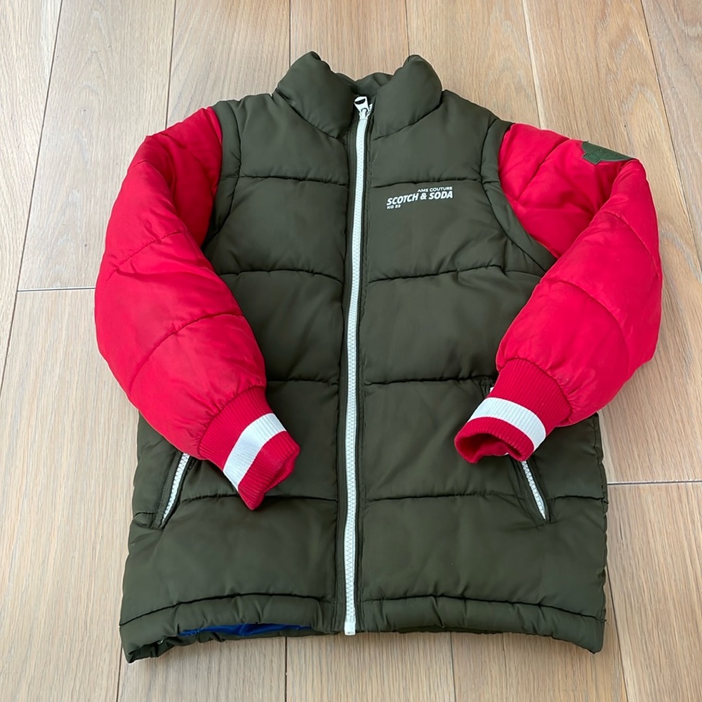 Scotch & Soda Shrunk Boys Puffer Vest Coat Convertible 6